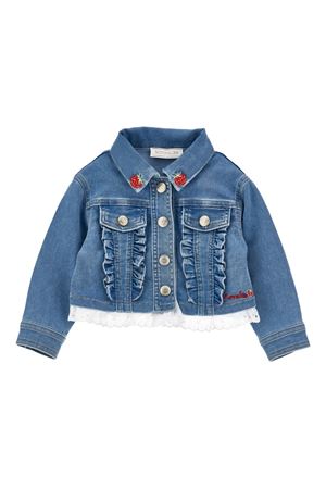 giacca in denim blu MONNALISA KIDS | 39G104RU70170062